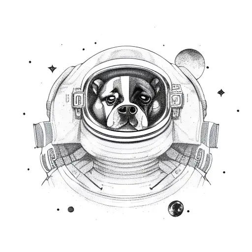 Dog In Astronaut Helmet