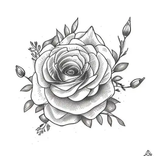 Small Tattoo Bouquet With July And August Birth Flowers