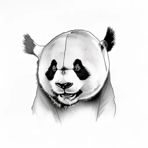 Panda Head Funny