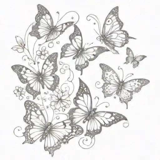 Sparkles And Dainty Butterflies