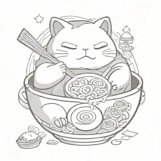 Pokemon Snorlax Eating Ramen