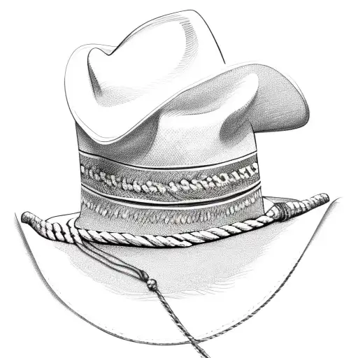 Cowboy Hat And Rope