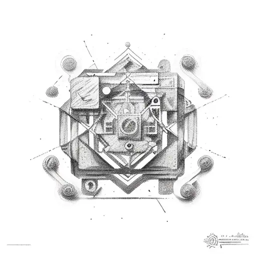 An Abstract Representation Of It Technology Intertwined With Family Symbols