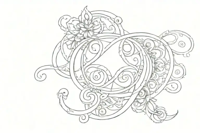 Number 22 And Infinity Symbol