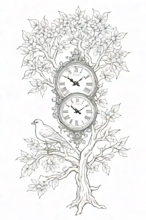 Dove Tree Clock Face