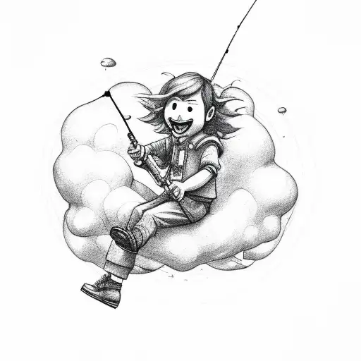 Sitting On A Cloud Fishing