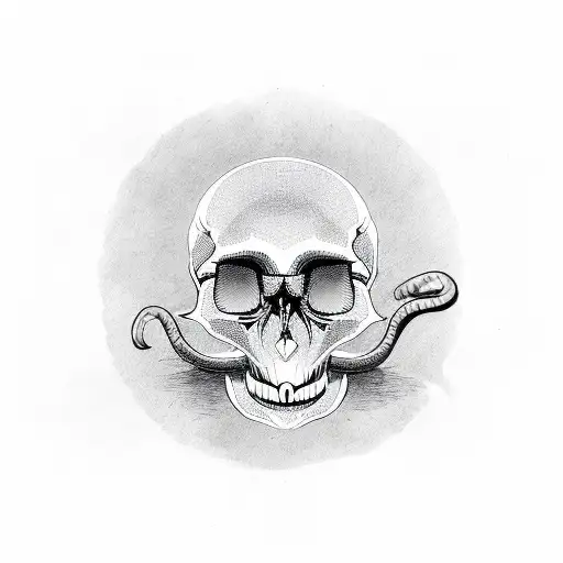 Monkey Skull Hiding And Smiling The Human Skull