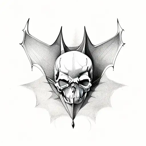 Bat In A Skull