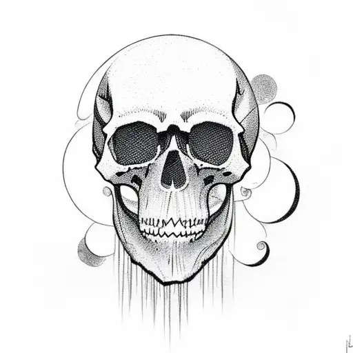 Moon Behind Tree Looks Like Skull