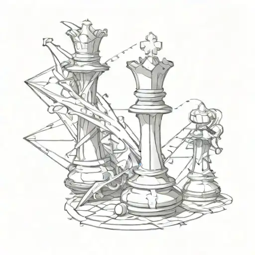 Chess Peice And Sword Wrapped