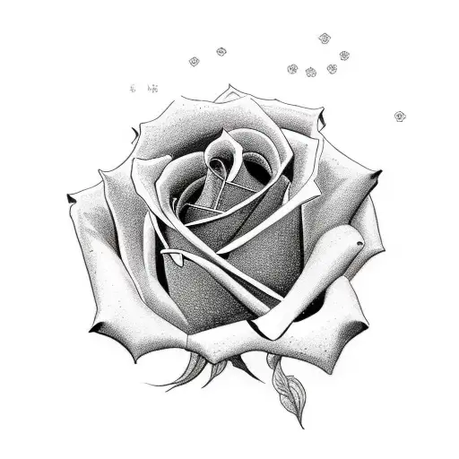 Combine Elements From The Year 1998 And A Rose To Create A Unique Tattoo Design
