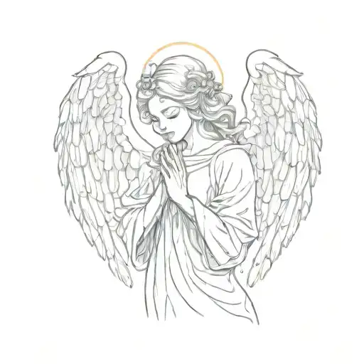 Angel Praying To Phersephone