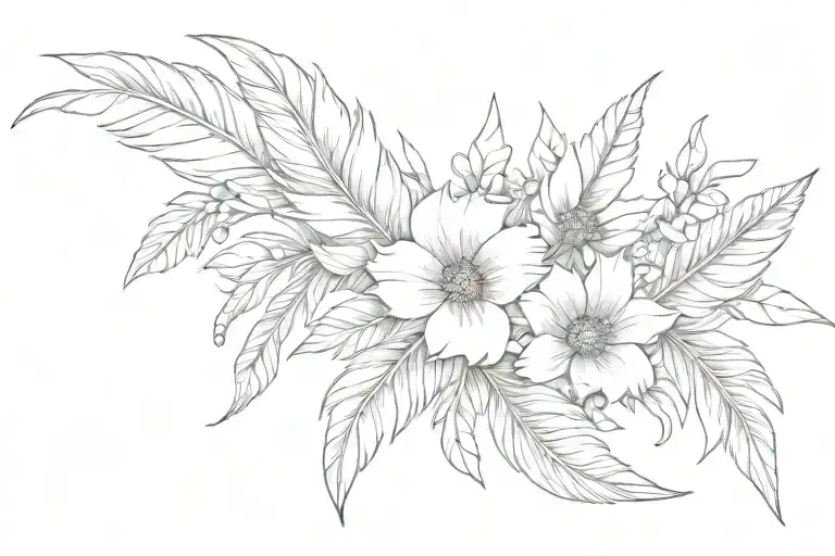 Feather Beads Flowers