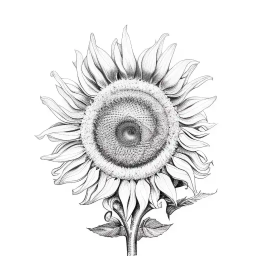 A Sunflower Growing Out Of A Musical Instrument