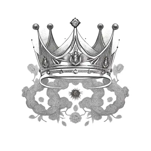 Crown Of Thornes With Flowers