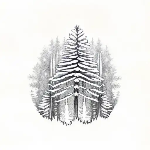 Moth With Pine Tree Background