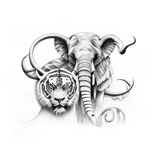 A Big Animal With Tim Burton-esque Features Inspired By Ancient History