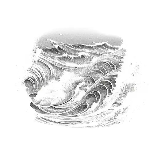 An Ocean Wave Made Up Of Party Symbols And Quotes