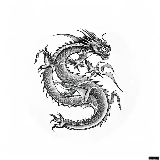 Dragon In Infinity Sign