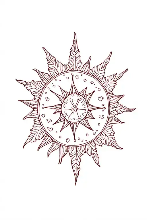 Sun Snowflake Love