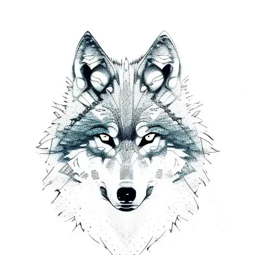 Wolf Walking Out Of Pine Forest