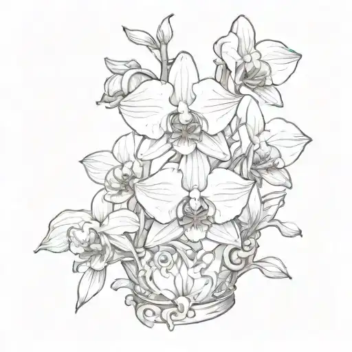 Orchid Growing From A Crown