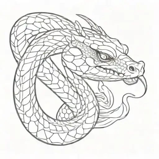 Line Work Cobra Simple Outline