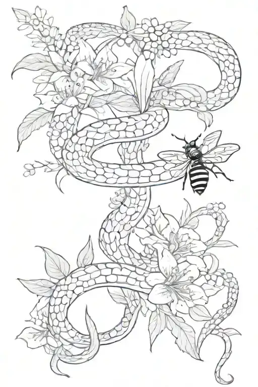 Snake Fern Flowers Bee Snakes