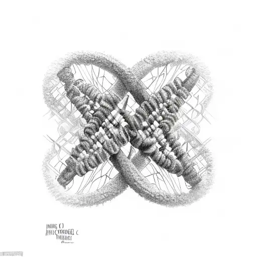 Dna Double Helix Intertwined In Human Heart