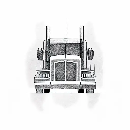 Semi Truck With Acoustic Guitar On It