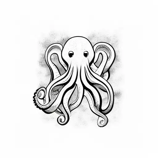 Cartoon Octopus With S In The Tenticals