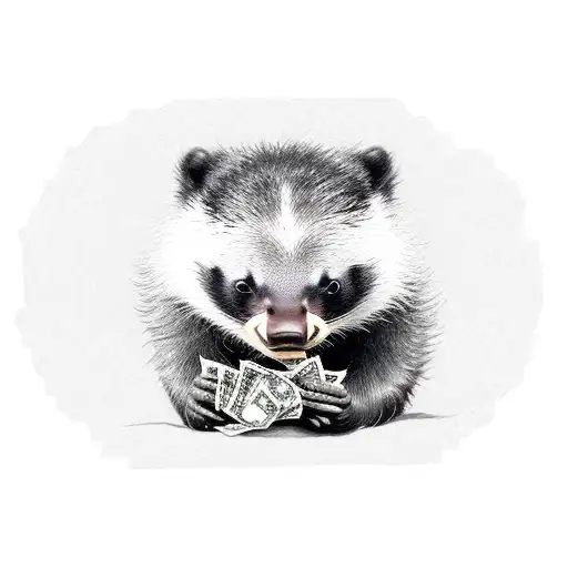 Honeybadger Eating Money