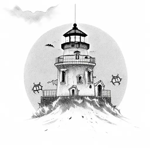A Creepy Haunted Lighthouse With Zombie Pirates Roaming Around