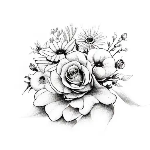 Create A Bouquet Of Various Flowers With Each Representing A Different Aspect Of Nursing