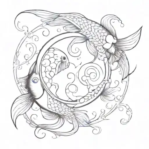 A Yin Yang Symbol Fish