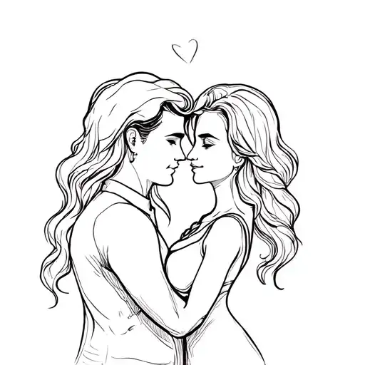 M And D Couples Heart Symbolizing Love