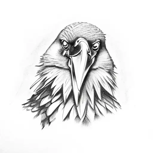 Raven Standing On Books