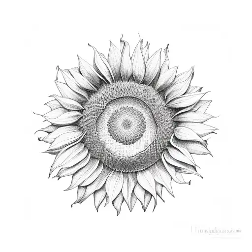 A Sunflower With Musical Notes Intertwined In The Petals