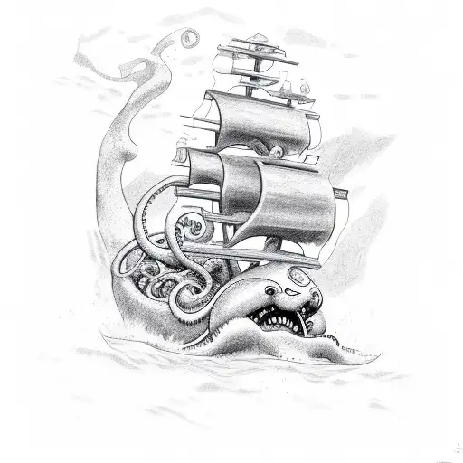 Kraken And A Submarine