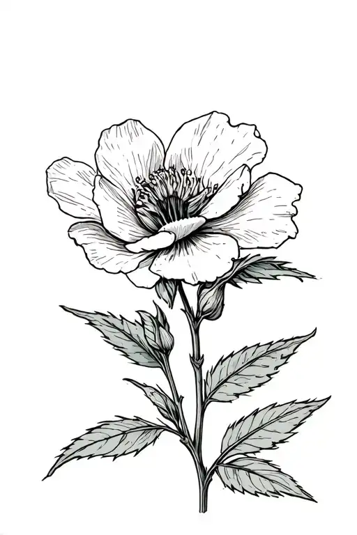 Cherokee Rose On Stem