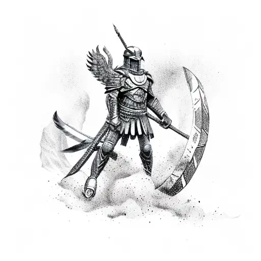 Spartan With Phoenix