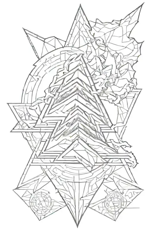 Geometric Design Of The Colorado Avalanche Logo Combined