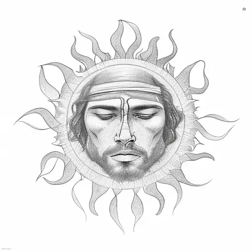 Hippie Sun Sad Face
