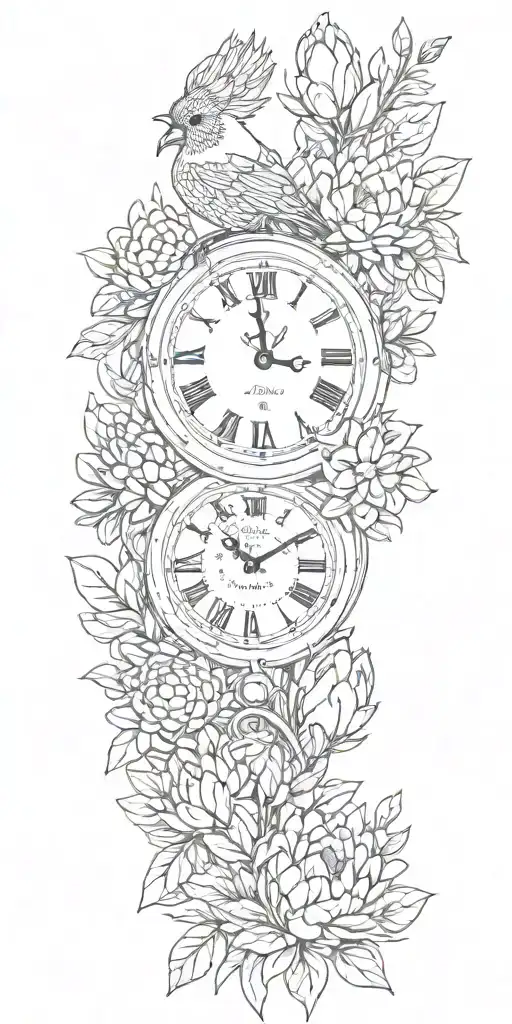 Birds Flowers Protea Clocks Bible
