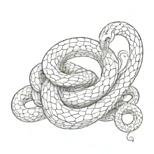 An Intricate Design Of A Snake Intertwined With Gym Equipment