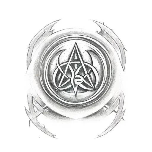 Incorporate The Deathly Hallows Symbol Into A Petroquimico Themed Tattoo Design