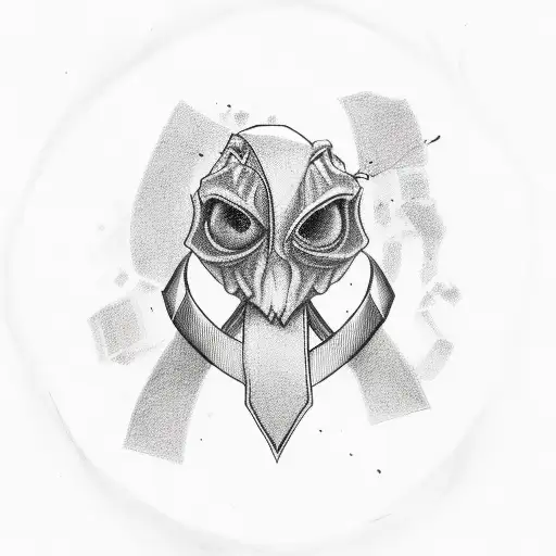 A White Ribbon With A Semicolon In It