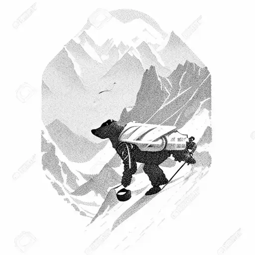 Little Figure On The Top Of Mount Everest