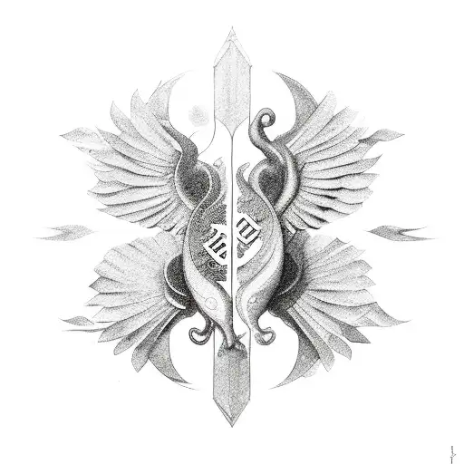 Dove And Phoenix In Yin-yang Style