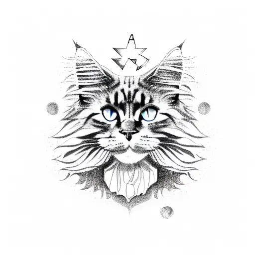A Maine Coon Cat Surrounded By Numbers Symbolizing The Client's Occupation As A Psychologist